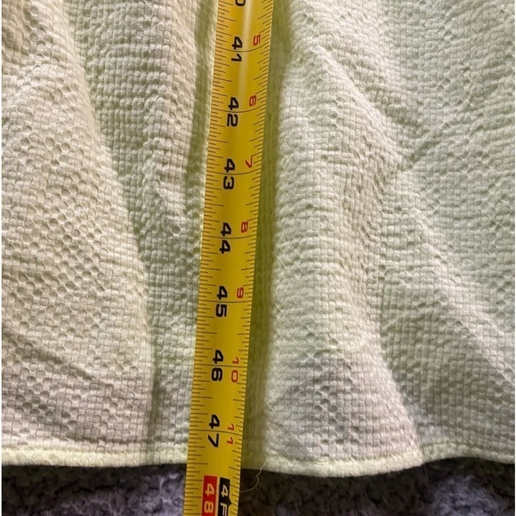 New Ava & Viv Seersucker Lime Sundress Women 1X Sash Empire Waist Smocking - Picture 8 of 11